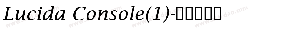 Lucida Console(1)字体转换